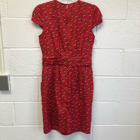 Anthropologie x Hi There by Karen‎ Walker Red Floral Dress Sz. 10 - Picture 3 of 7